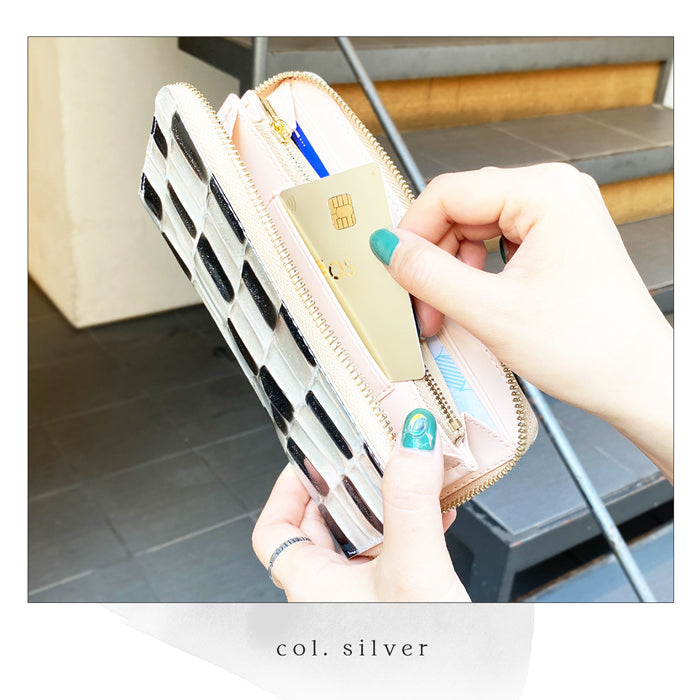 【財布の百貨店公式】 ステンドグラス 長財布 本革 財布 レディース ラウンド型ファスナー | まるでステンドグラスのような美しい輝き 【安心の返品保証付き】