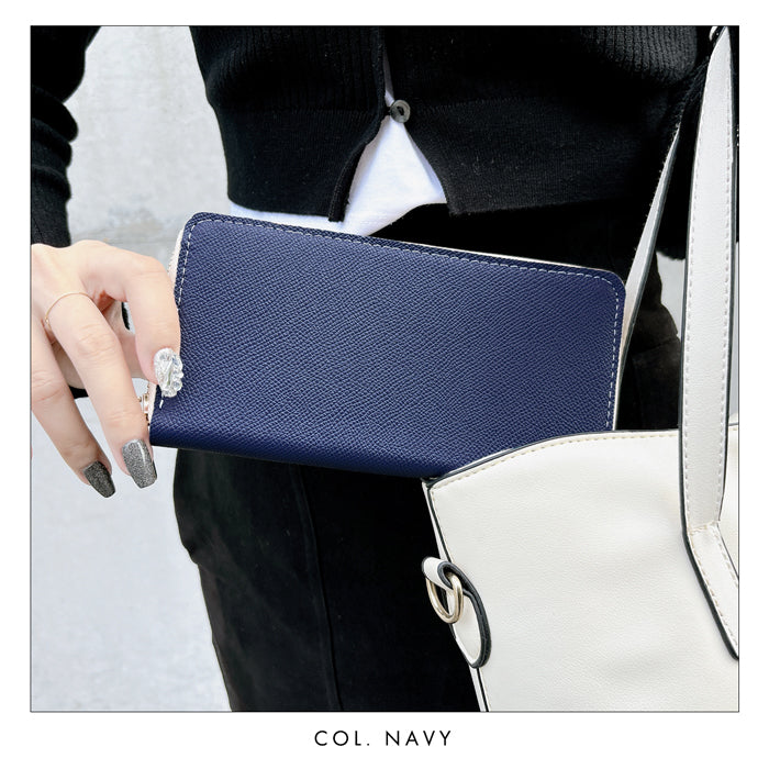 【財布の百貨店公式】 長財布 ドイツ製 ワープロラックス 財布 本革 ラウンド型ファスナー 革財布 カード収納 レディース メンズ ドイツレザー カーフレザー|大人の品格を纏う、シンプル&エレガントな長財布 【安心の返品保証付き】