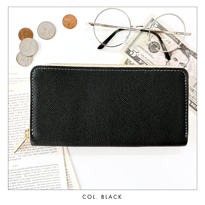 【財布の百貨店公式】 長財布 ドイツ製 ワープロラックス 財布 本革 ラウンド型ファスナー 革財布 カード収納 レディース メンズ ドイツレザー カーフレザー|大人の品格を纏う、シンプル&エレガントな長財布 【安心の返品保証付き】