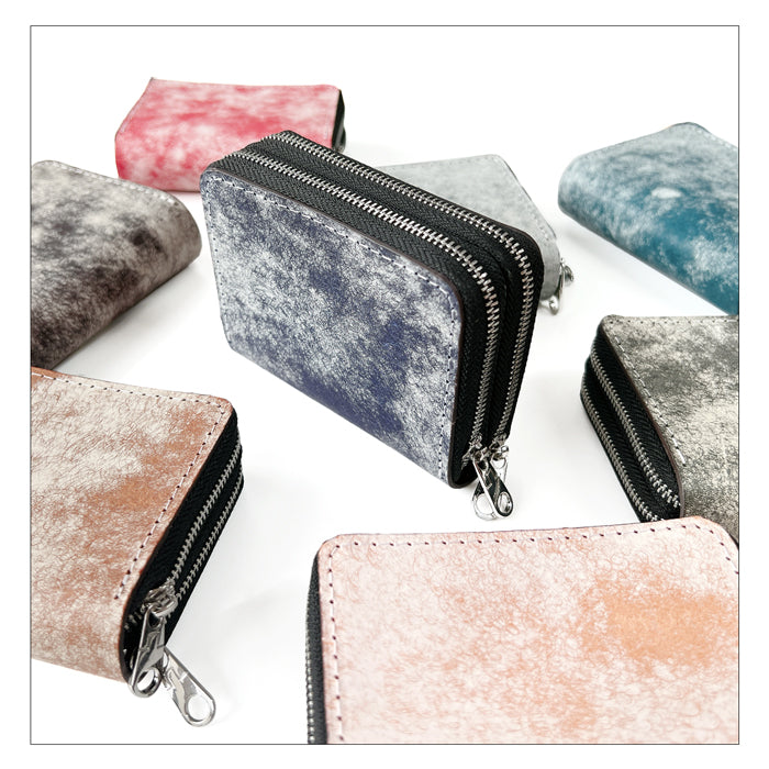 【財布の百貨店公式】 蛇腹 ダブルファスナー 財布 イタリア産 本革 マルゴーフォグ カード収納 ミニ財布 小さい財布 使いやすい 牛革 革財布 ラウンド型財布 イタリアンレザー 【安心の返品保証付き】