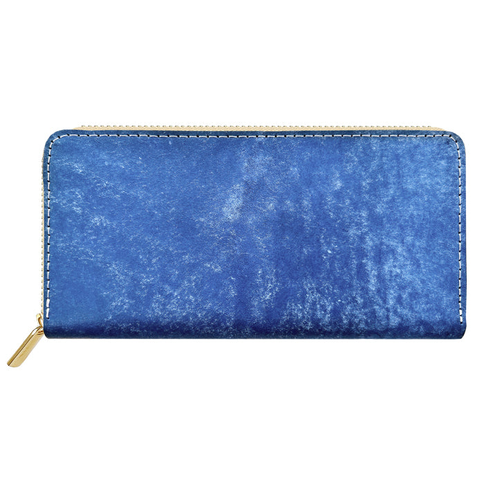 【財布の百貨店公式】 イタリア製本革 マヤベリー 蛇腹 カードポケット付き 財布 長財布 ラウンド型ファスナー 大容量 イタリアンレザー 【安心の返品保証付き】