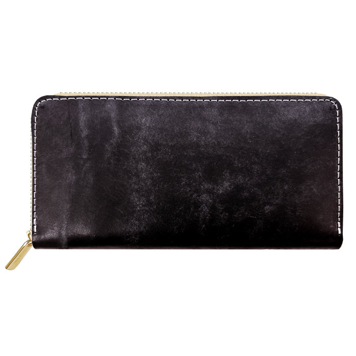 【財布の百貨店公式】 イタリア製本革 マヤベリー 蛇腹 カードポケット付き 財布 長財布 ラウンド型ファスナー 大容量 イタリアンレザー 【安心の返品保証付き】