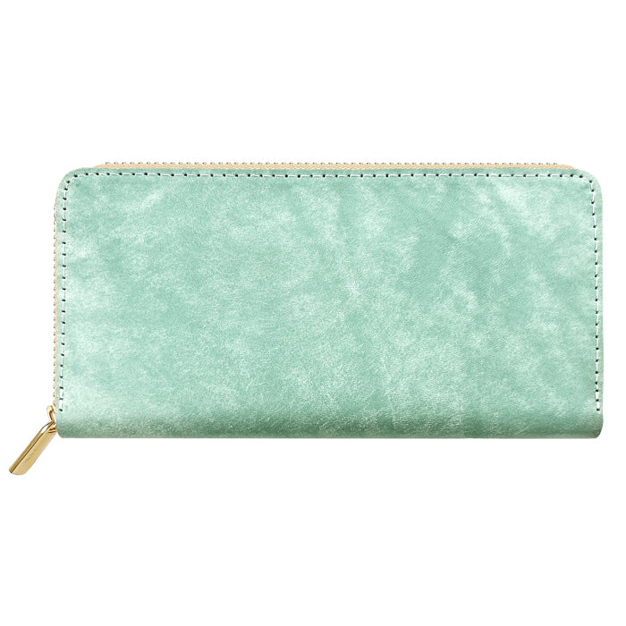 【財布の百貨店公式】 イタリア製本革 マヤベリー 蛇腹 カードポケット付き 財布 長財布 ラウンド型ファスナー 大容量 イタリアンレザー 【安心の返品保証付き】