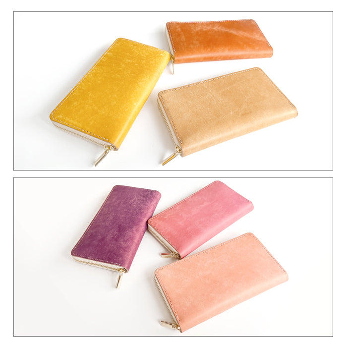 【財布の百貨店公式】 イタリア製本革 マヤベリー 蛇腹 カードポケット付き 財布 長財布 ラウンド型ファスナー 大容量 イタリアンレザー 【安心の返品保証付き】