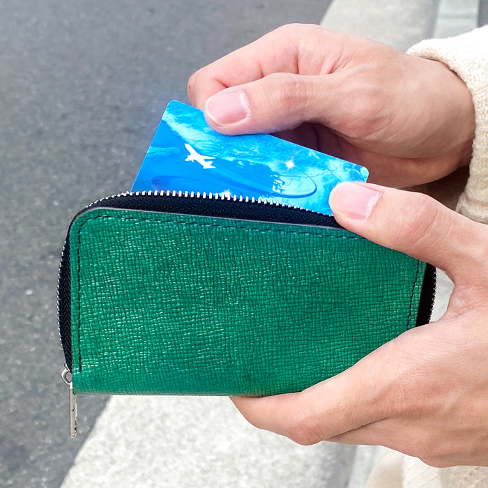 【財布の百貨店公式】 本革 コインケース 男の型押し メンズ コンパクト ラウンドファスナー 小銭入れ 【安心の返品保証付き】