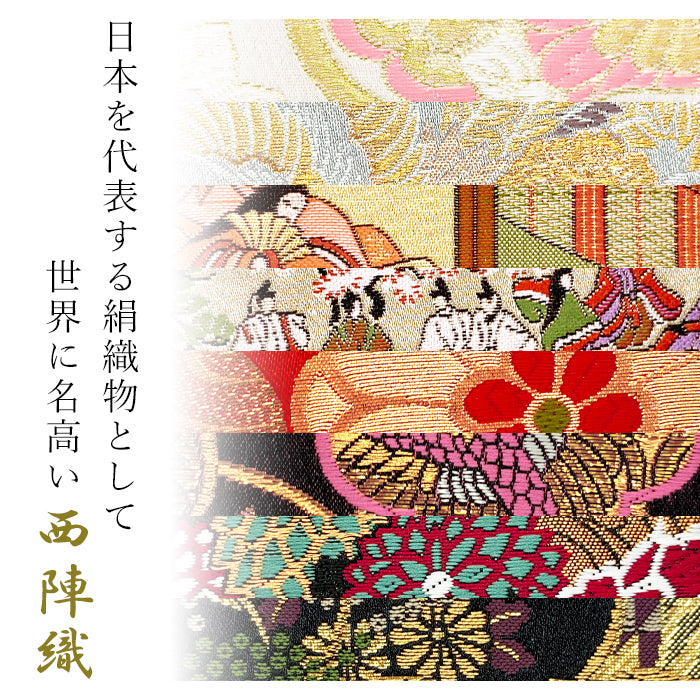 【財布の百貨店公式】 ミニ財布 財布 西陣織 高美者 金襴 ミニウォレット コンパクト ラウンドファスナー サイフ さいふ ウォレット 小さい財布 カード収納 ラウンド財布 ミニサイフ 和風 和柄 和 豪華 織物 鳳凰 源氏絵巻 流水文 牡丹 ハンドメイド