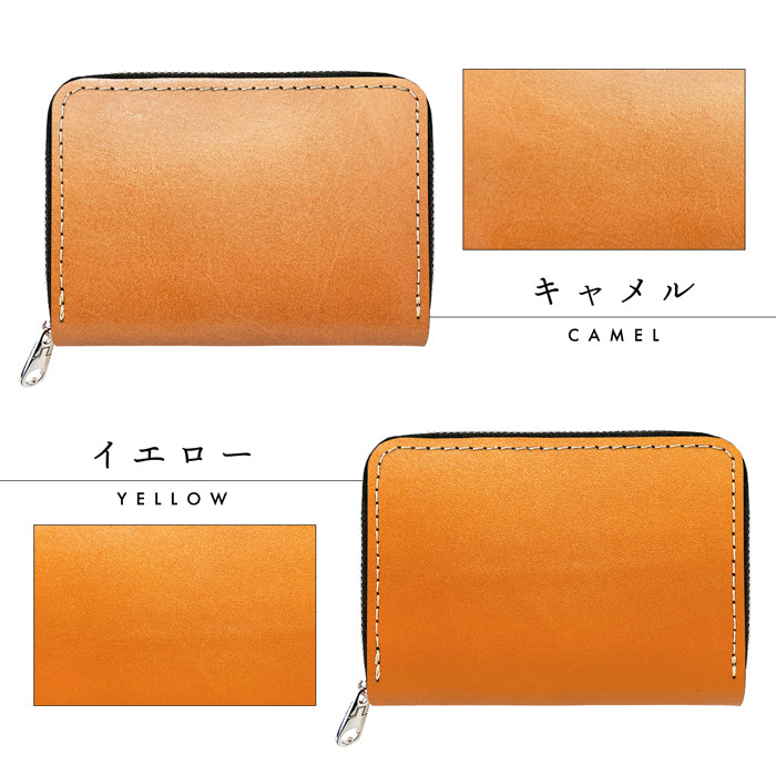 【財布の百貨店公式】 栃木レザー 財布 ミニ財布 メンズ 本革 牛革 ミニウォレット コンパクト ラウンドファスナー サイフ さいふ ウォレット 小さい財布 革 レザー カード収納 革財布 ラウンド財布 ハンドメイド こだわり親父 【安心の返品保証付き】