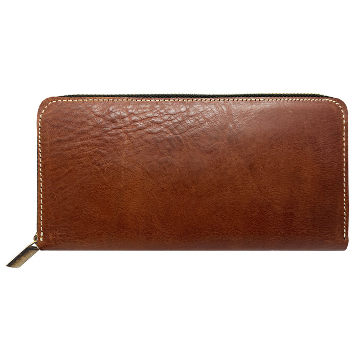 【財布の百貨店公式】 蛇腹 カードポケット付き 長財布 イタリア製 ミズーリベリー 本革 財布 ラウンド型ファスナー メンズ レディース イタリアンレザー 【安心の返品保証付き】