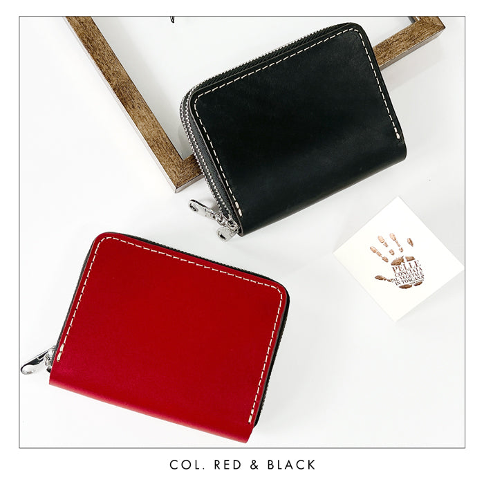 【財布の百貨店公式】 蛇腹 ダブルファスナー 財布 イタリア製 本革 ミズーリベリー カード収納 ミニ財布 小さい財布 使いやすい 牛革 革財布 ラウンド型財布 フィアンキベリー イタリアンレザー 【安心の返品保証付き】