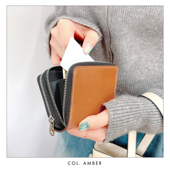 【財布の百貨店公式】 蛇腹 ダブルファスナー 財布 イタリア製 本革 ミズーリベリー カード収納 ミニ財布 小さい財布 使いやすい 牛革 革財布 ラウンド型財布 フィアンキベリー イタリアンレザー 【安心の返品保証付き】