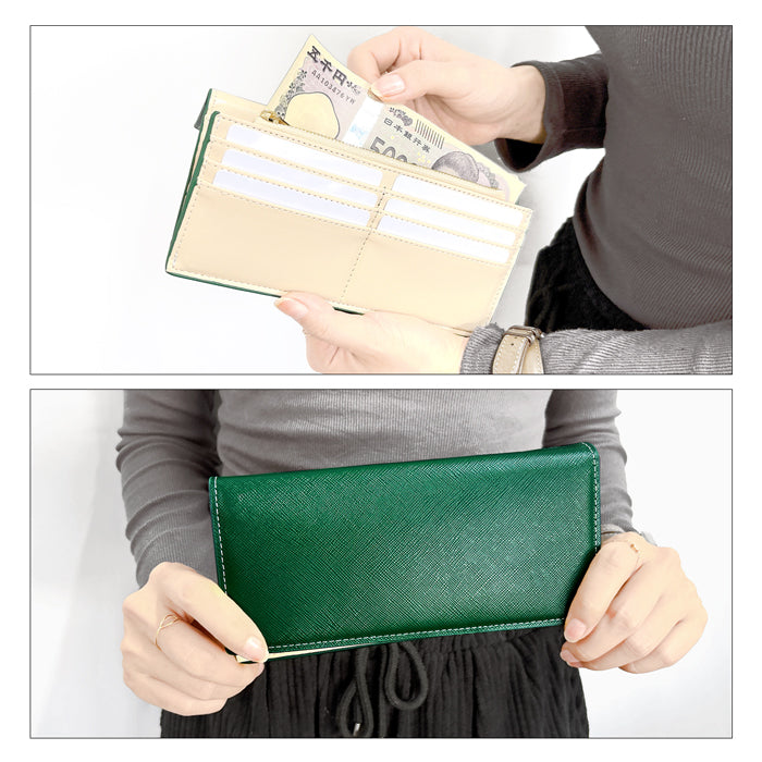 【財布の百貨店公式】 本革 オオツカ 長財布 二つ折り長財布 メンズ サイフ さいふ ウォレット 革 レザー カード収納 小銭入れ コインケース付き WL-D2-01 【安心の返品保証付き】