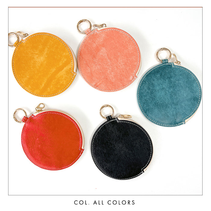 【財布の百貨店公式】 本革 レザリア レザー 丸い財布 小銭入れ メンズ レディース 革 レザー 牛革 ポーチ カード収納 CC-C2-02 【安心の返品保証付き】