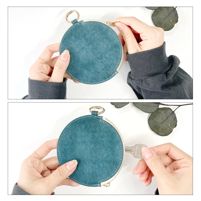 【財布の百貨店公式】 本革 レザリア レザー 丸い財布 小銭入れ メンズ レディース 革 レザー 牛革 ポーチ カード収納 CC-C2-02 【安心の返品保証付き】