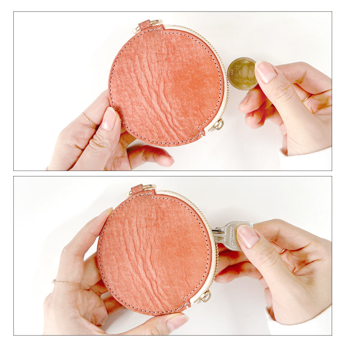 【財布の百貨店公式】 本革 レザリアレザー 丸形コインケース 小銭入れ メンズ レディース 革 レザー 牛革 風合い豊かな本革に、こだわりの5色 CC-C1-02 【安心の返品保証付き】