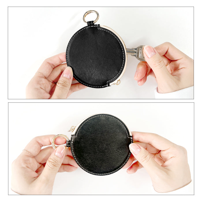 【財布の百貨店公式】 本革 レザリアレザー 丸形コインケース 小銭入れ メンズ レディース 革 レザー 牛革 風合い豊かな本革に、こだわりの5色 CC-C1-02 【安心の返品保証付き】