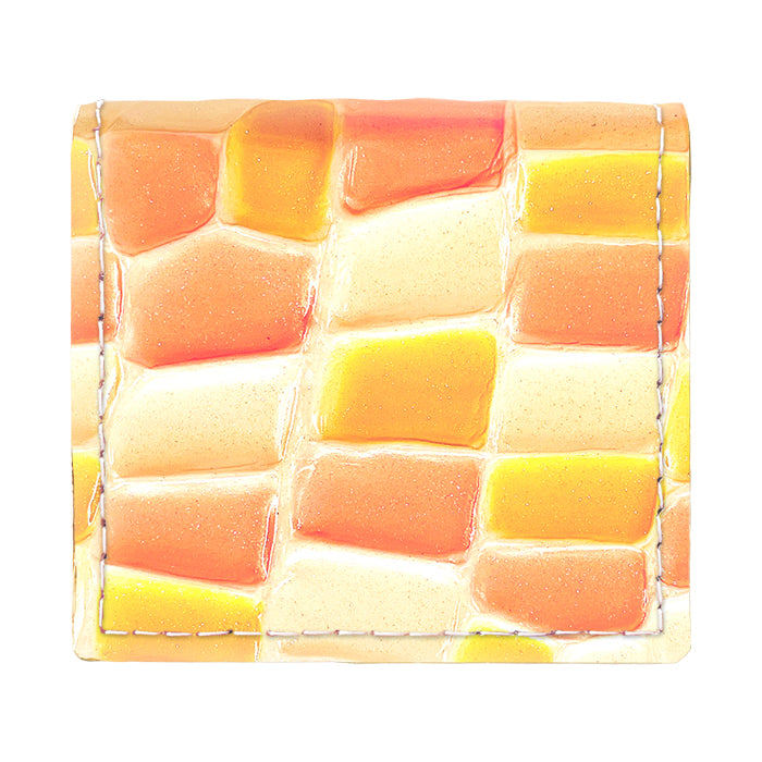 【財布の百貨店公式】 本革 ステンドグラス ボックス型 コインケース レディース 小銭入れ コンパクト スリム 薄型 型押し エナメル ピンク イエロー パープル グリーン ブルー シルバー 【安心の返品保証付き】