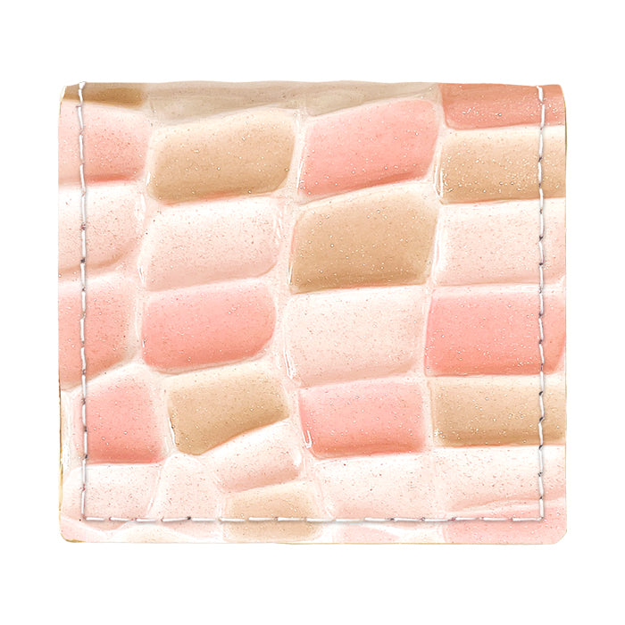 【財布の百貨店公式】 本革 ステンドグラス ボックス型 コインケース レディース 小銭入れ コンパクト スリム 薄型 型押し エナメル ピンク イエロー パープル グリーン ブルー シルバー 【安心の返品保証付き】