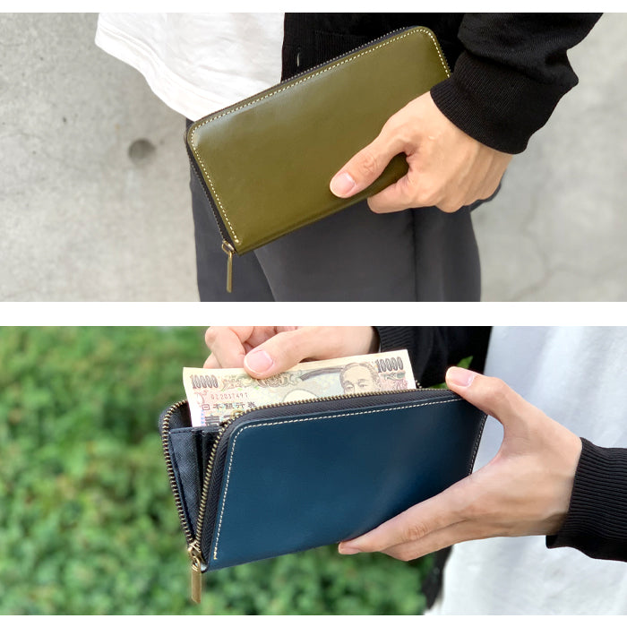 【財布の百貨店公式】 極上の栃木レザー使用!長く愛される本革財布 栃木レザー 長財布 本革 牛革 こだわり親父 ラウンドファスナー 【安心の返品保証付き】