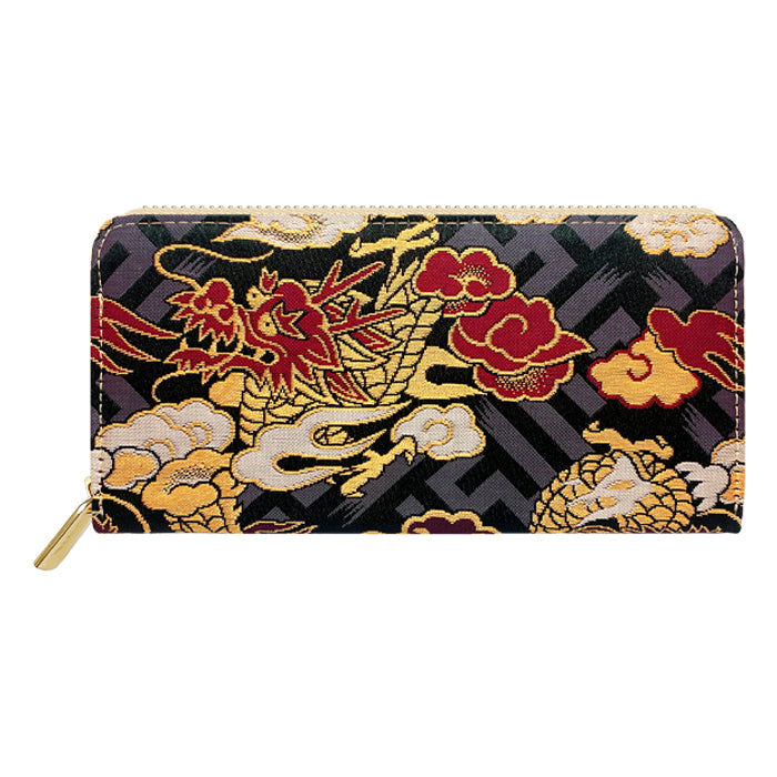 【財布の百貨店公式】 西陣織 月影 長財布 レディース メンズ 財布 ラウンド型ファスナー - 高級感漂う日本製の和風財布 | プレゼントにも最適 【安心の返品保証付き】