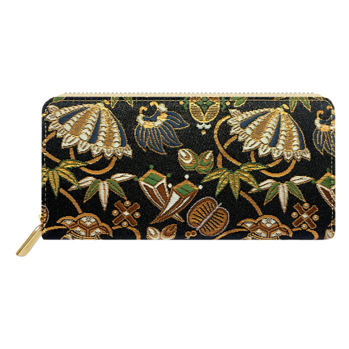 【財布の百貨店公式】 西陣織 月影 長財布 レディース メンズ 財布 ラウンド型ファスナー - 高級感漂う日本製の和風財布 | プレゼントにも最適 【安心の返品保証付き】