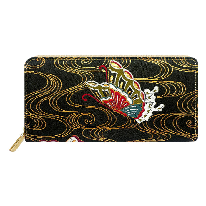 【財布の百貨店公式】 西陣織 月影 長財布 レディース メンズ 財布 ラウンド型ファスナー - 高級感漂う日本製の和風財布 | プレゼントにも最適 【安心の返品保証付き】