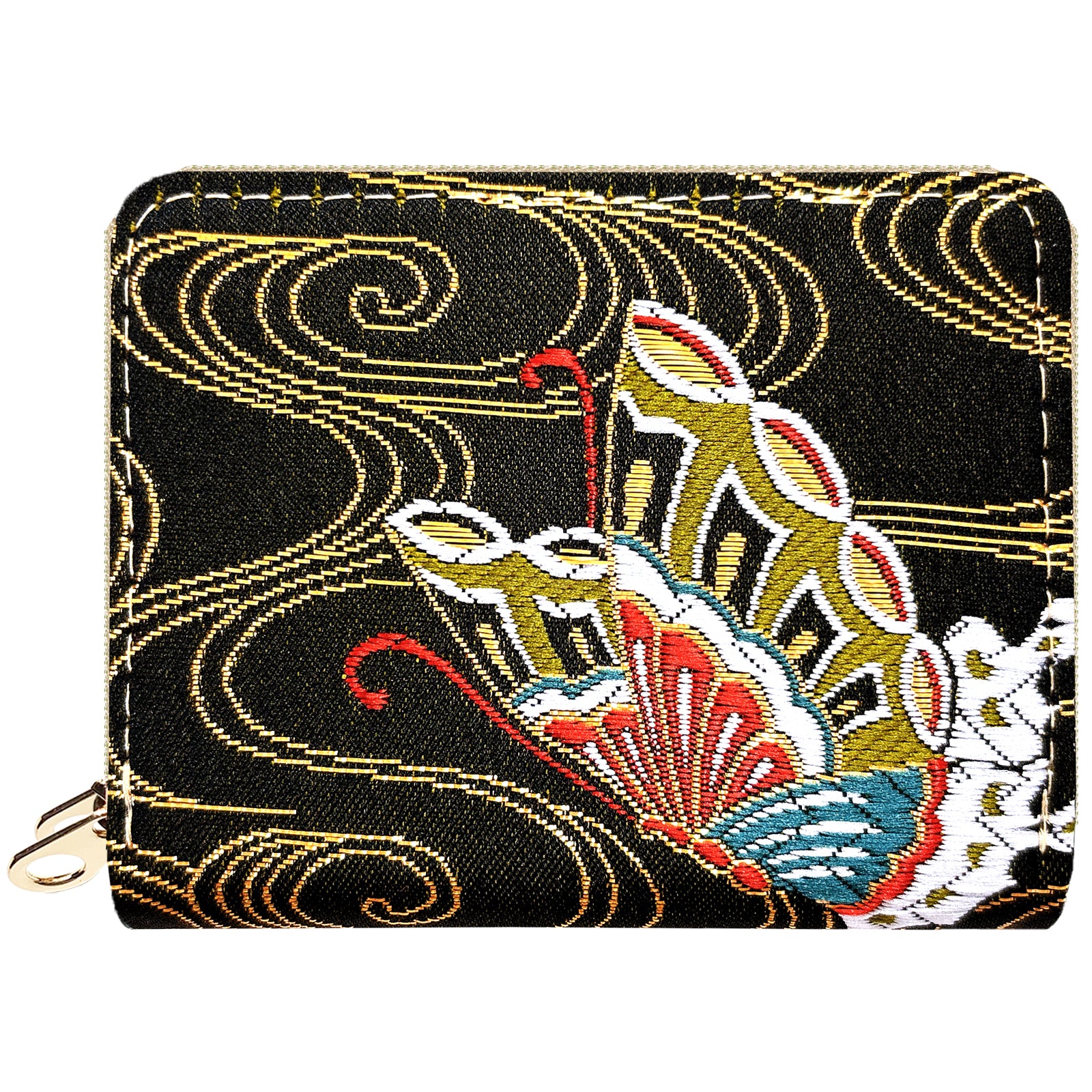 【財布の百貨店公式】 西陣織 月影 蛇腹 ダブルファスナー 財布 レディース メンズ カード収納 ミニ財布 小さい財布 ラウンド型財布 和 和柄 和風 【安心の返品保証付き】