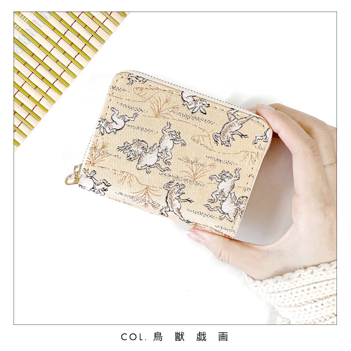 【財布の百貨店公式】 西陣織 月影 蛇腹 ダブルファスナー 財布 レディース メンズ カード収納 ミニ財布 小さい財布 ラウンド型財布 和 和柄 和風 【安心の返品保証付き】