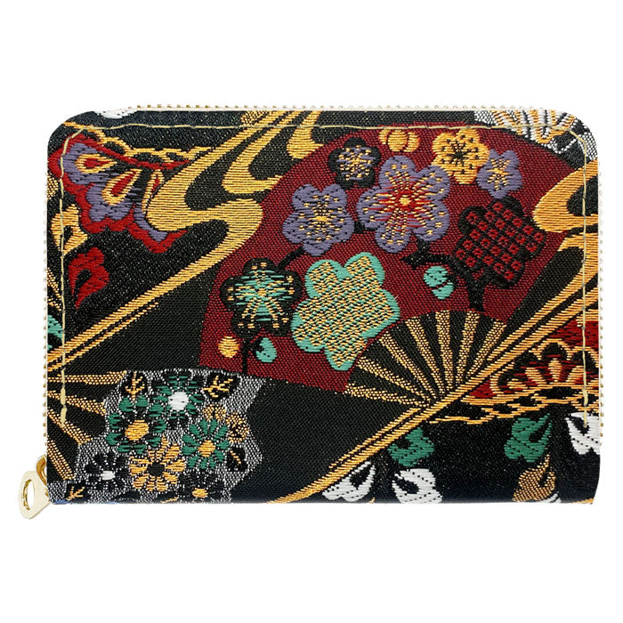 【財布の百貨店公式】 財布 ミニ財布 西陣織 月影 金襴 ミニウォレット コンパクト ラウンドファスナー サイフ さいふ ウォレット 小さい財布 カード収納 ラウンド財布 ミニサイフ 和風 和柄 和 豪華 織物 ハンドメイド