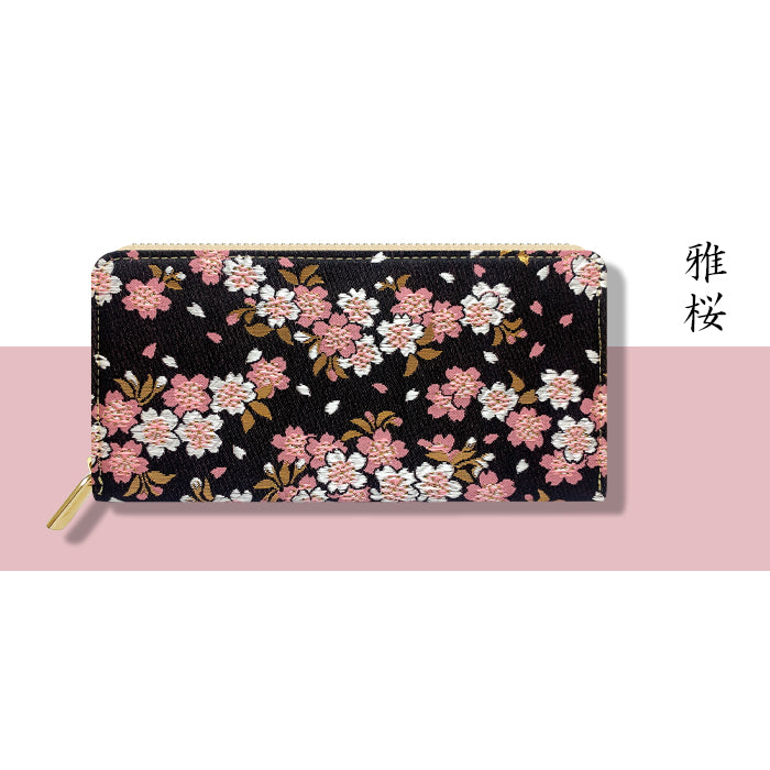【財布の百貨店公式】 西陣織 財布 長財布 宵 レディース メンズ ラウンド型ファスナー - 高級感漂う日本製の和風財布 | プレゼントにも最適 【安心の返品保証付き】