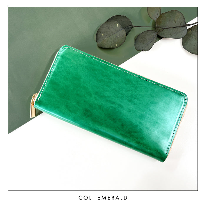 【財布の百貨店公式】 アダマス 長財布 本革 財布 ラウンド型ファスナー レディース メンズ 大理石風 大容量 カード収納【安心の返品保証付き】