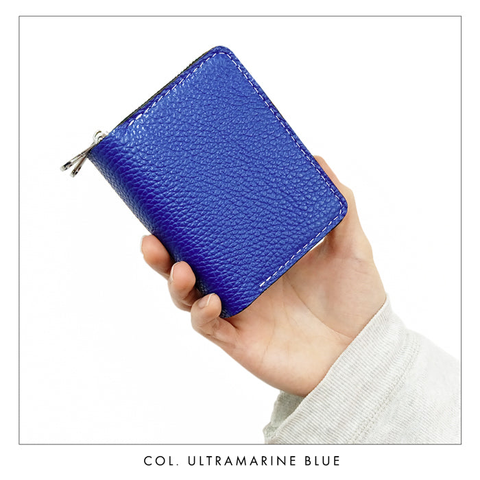 【財布の百貨店公式】 蛇腹 ダブルファスナー 財布 本革 型押し カード収納 ミニ財布 小さい財布 使いやすい 牛革 革財布 ラウンド型財布 ベーシックダンディ 【安心の返品保証付き】