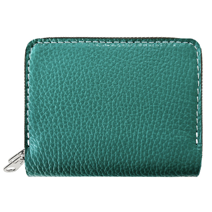 【財布の百貨店公式】 蛇腹 ダブルファスナー 財布 本革 型押し カード収納 ミニ財布 小さい財布 使いやすい 牛革 革財布 ラウンド型財布 ベーシックダンディ 【安心の返品保証付き】