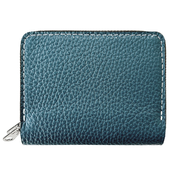 【財布の百貨店公式】 蛇腹 ダブルファスナー 財布 本革 型押し カード収納 ミニ財布 小さい財布 使いやすい 牛革 革財布 ラウンド型財布 ベーシックダンディ 【安心の返品保証付き】