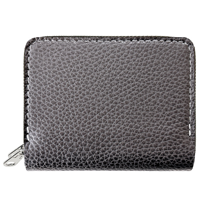 【財布の百貨店公式】 蛇腹 ダブルファスナー 財布 本革 型押し カード収納 ミニ財布 小さい財布 使いやすい 牛革 革財布 ラウンド型財布 ベーシックダンディ 【安心の返品保証付き】