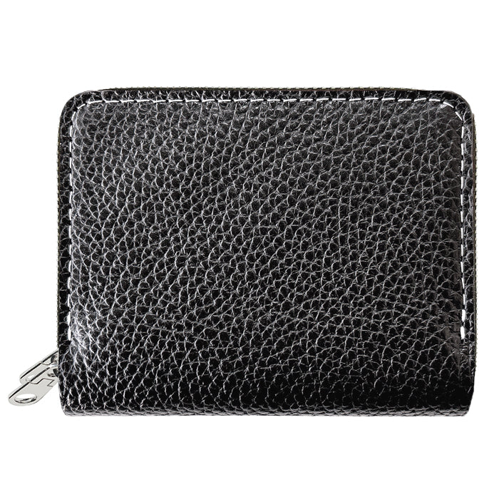 【財布の百貨店公式】 蛇腹 ダブルファスナー 財布 本革 型押し カード収納 ミニ財布 小さい財布 使いやすい 牛革 革財布 ラウンド型財布 ベーシックダンディ 【安心の返品保証付き】