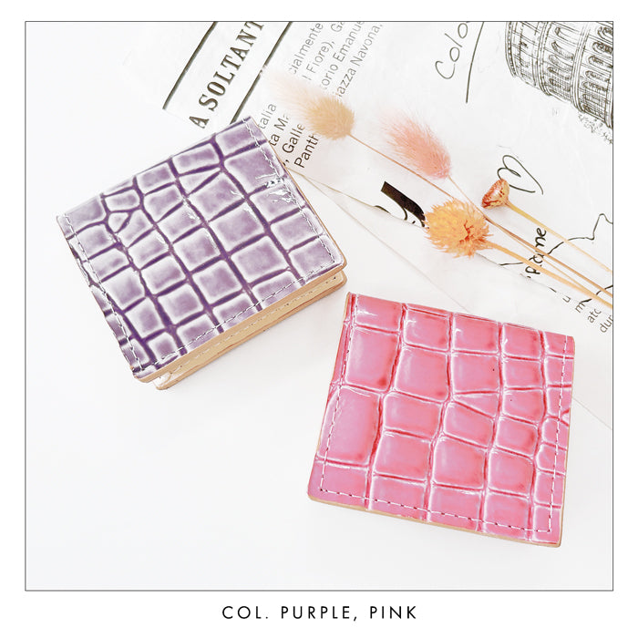 【財布の百貨店公式】 本革 ボックス型 コインケース 美クロコダイル 型押し メンズ レディース 小銭入れ 革 コンパクト スリム 薄型 ボックス型コインケース エナメル 【安心の返品保証付き】