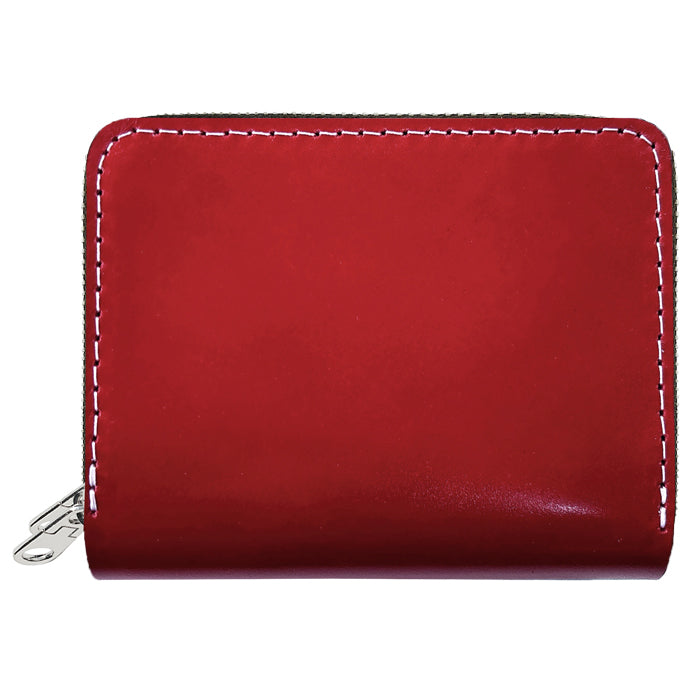 【財布の百貨店公式】 本革 コードバン 蛇腹 ダブルファスナー 財布 馬革 メンズ カード収納 ミニ財布 小さい財布 ラウンド型財布 ホースレザー 【安心の返品保証付き】