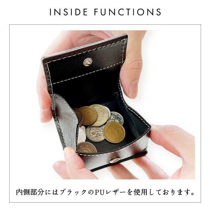 【財布の百貨店公式】 本革 クロコダイル 型押し ボックス型 コインケース 小銭入れ 革 コンパクト スリム 薄型 シンプル メンズ レディース 【安心の返品保証付き】