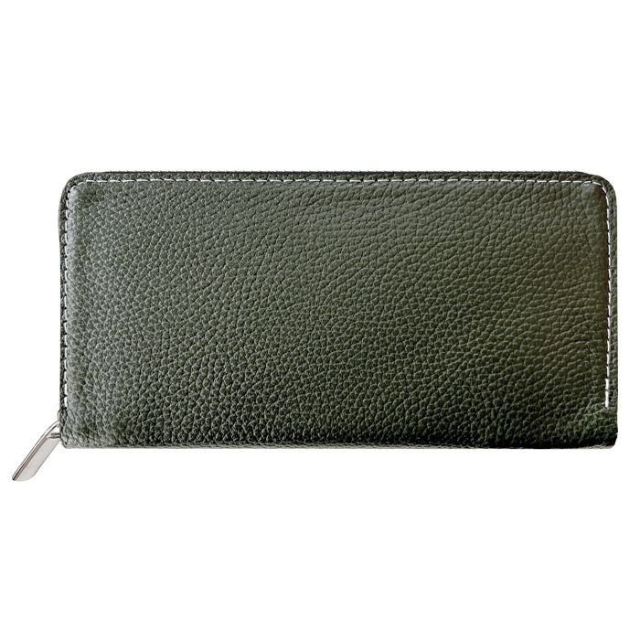 【財布の百貨店公式】 蛇腹 カードポケット付き 長財布 本革 型押し 財布 ラウンド型ファスナー メンズ ベーシックダンディ 【安心の返品保証付き】