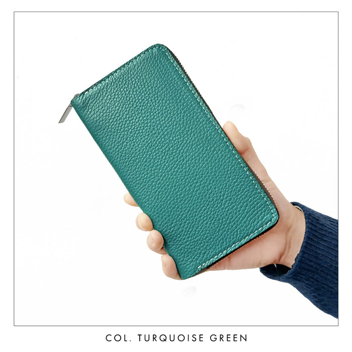 【財布の百貨店公式】 蛇腹 カードポケット付き 長財布 本革 型押し 財布 ラウンド型ファスナー メンズ ベーシックダンディ 【安心の返品保証付き】