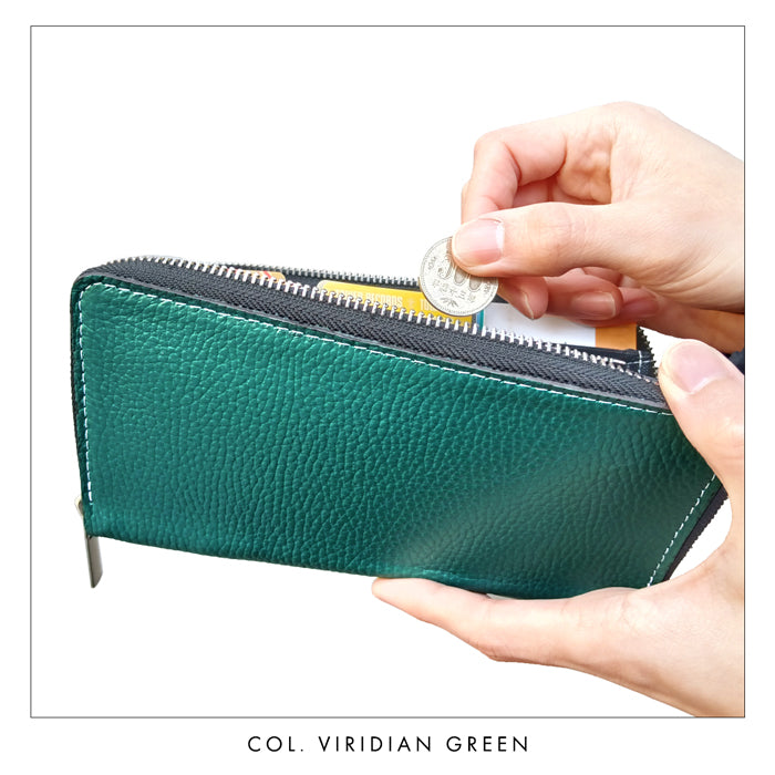 【財布の百貨店公式】 蛇腹 カードポケット付き 長財布 本革 型押し 財布 ラウンド型ファスナー メンズ ベーシックダンディ 【安心の返品保証付き】