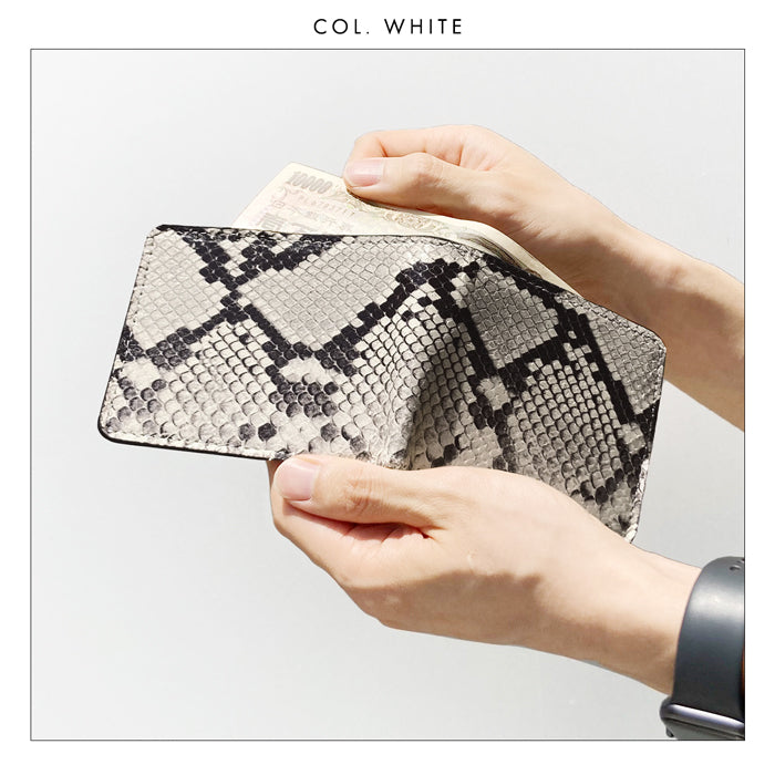 財布の百貨店公式】 二つ折り財布 ダイヤモンド パイソン 本革 財布 二