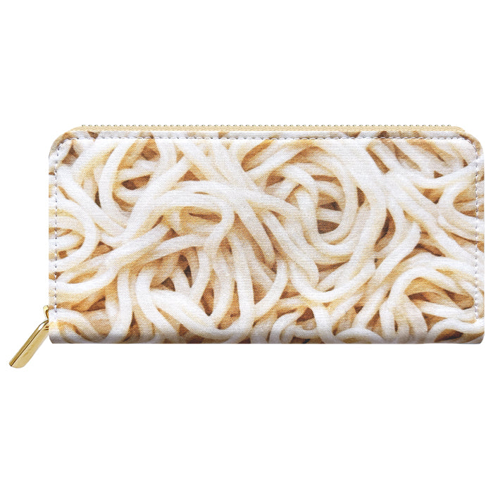 【財布の百貨店公式】 長財布 食いしんぼ 財布 ラウンド型ファスナー 食べ物プリント カード収納 コットン 日本製【安心の返品保証付き】
