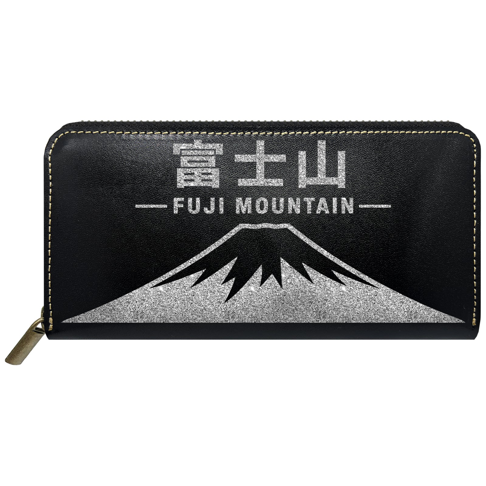 【財布の百貨店公式】 栃木レザー 本革 富士山 ステッカー ラウンド型長財布 財布 長財布 カード収納【安心の返品保証付き】