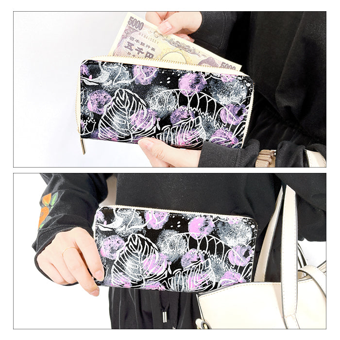 【財布の百貨店公式】 ハワイアン柄 長財布 本革 財布 ラウンド型ファスナー レディース メンズ 大容量 カード収納【安心の返品保証付き】