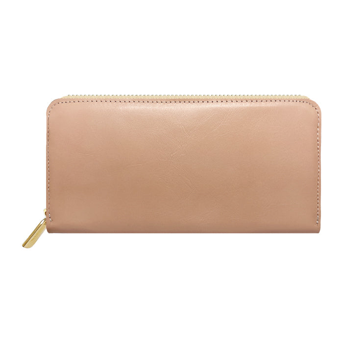 し*ん様 ミナペルホネン/Rosyロージィベージュ牛革キャメル/がま口牛革