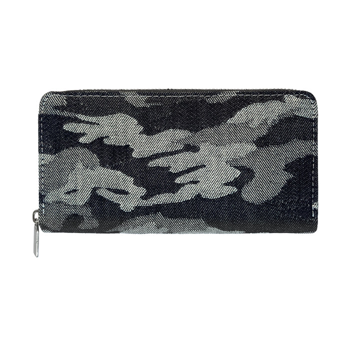財布の百貨店公式】 長財布 ジャガードデニム 財布 ラウンド型