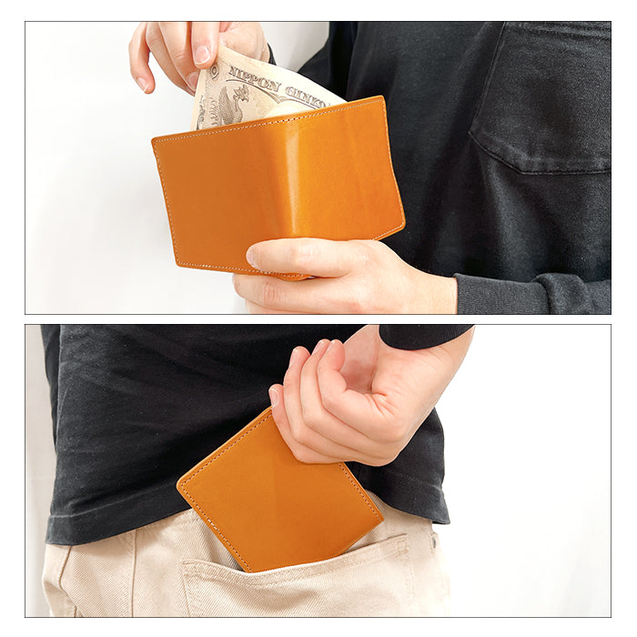 【財布の百貨店公式】 本革 上品な紳士レザー二つ折り財布 メンズ カード収納 小銭入れ コインケース付き サイフ ウォレット 薄型 コンパクト 【WM-D1-07】 【安心の返品保証付き】