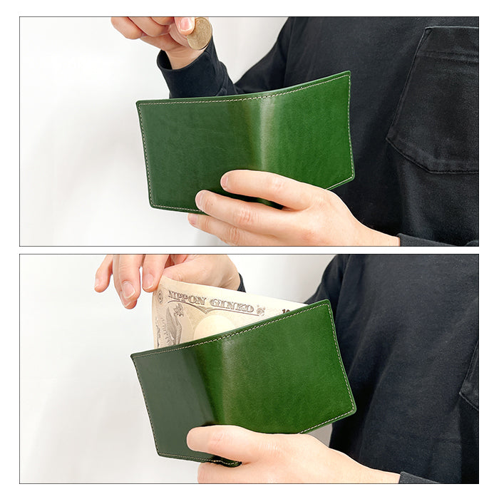 【財布の百貨店公式】 本革 上品な紳士レザー二つ折り財布 メンズ カード収納 小銭入れ コインケース付き サイフ ウォレット 薄型 コンパクト 【WM-D1-07】 【安心の返品保証付き】