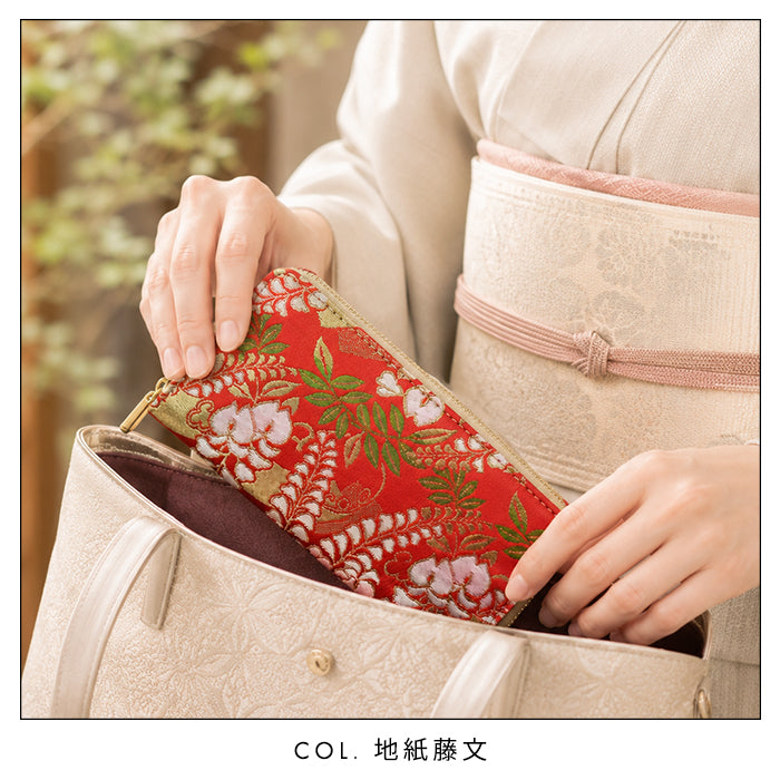 【財布の百貨店公式】 長財布 西陣織 京極ラウンド型長財布 財布 カード収納 和柄 和風 織物 伝統 【安心の返品保証付き】